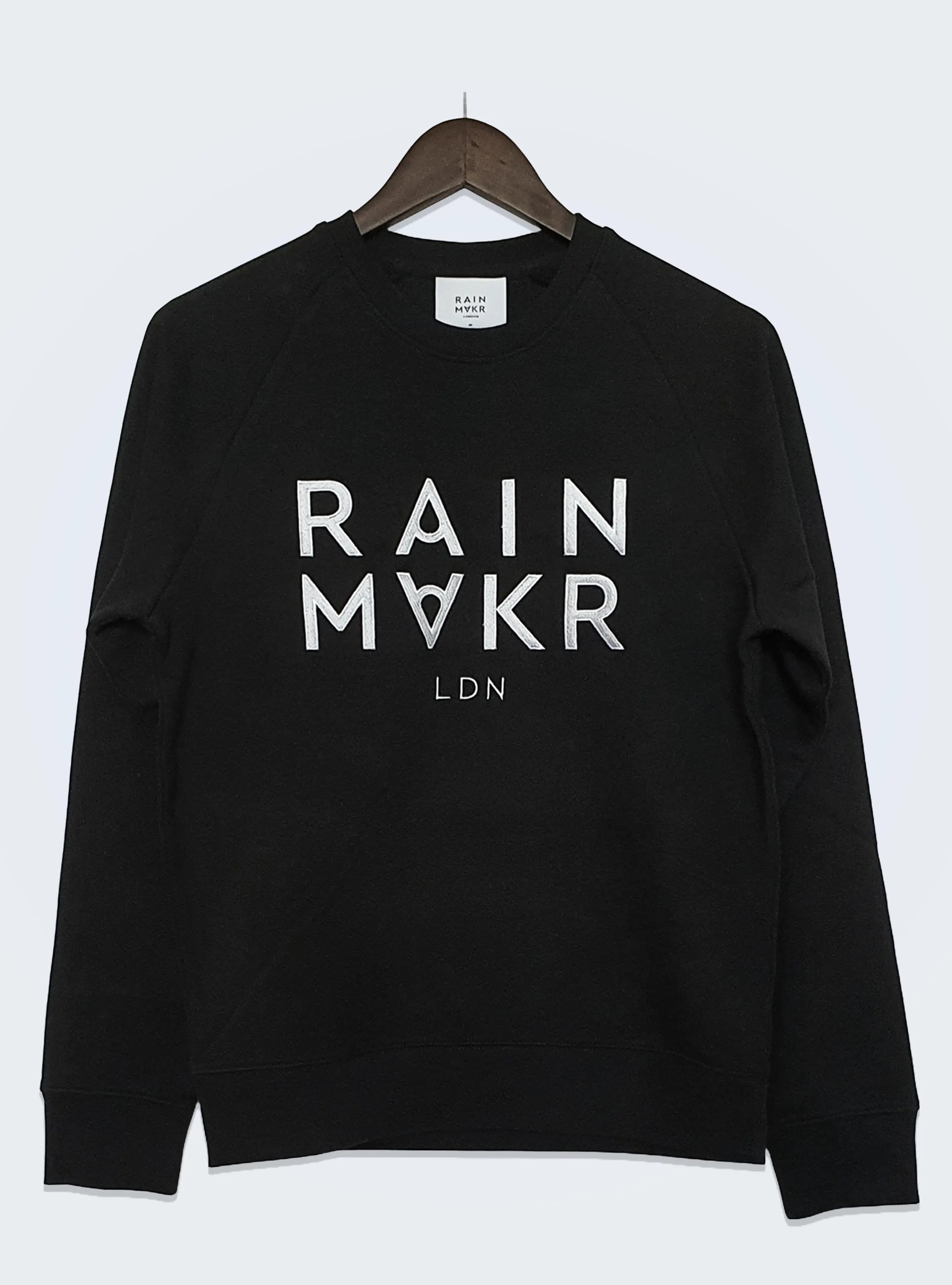 RAINMAKR LDN – FRONT PRINT – BLACK JUMPER