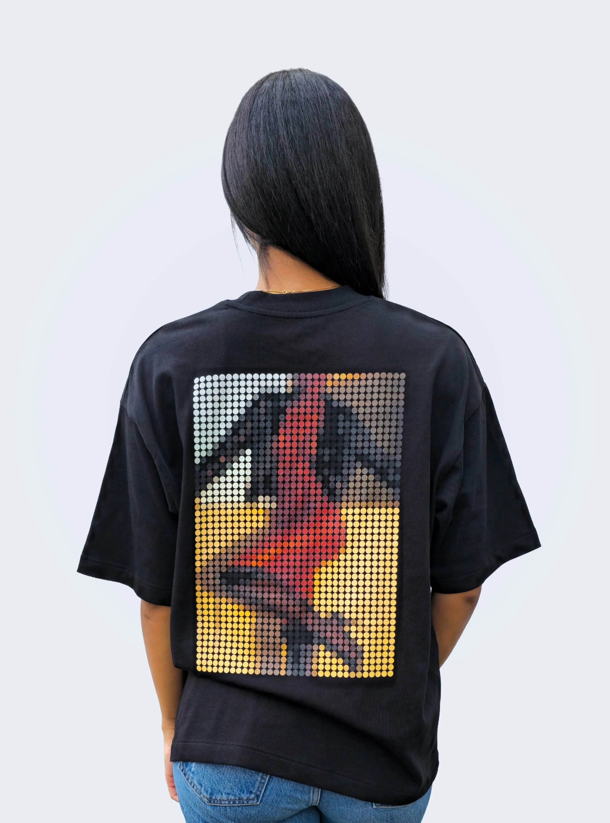 CONNECT THE THOTS – BACK PRINT – BLACK OVERSIZED T-SHIRT
