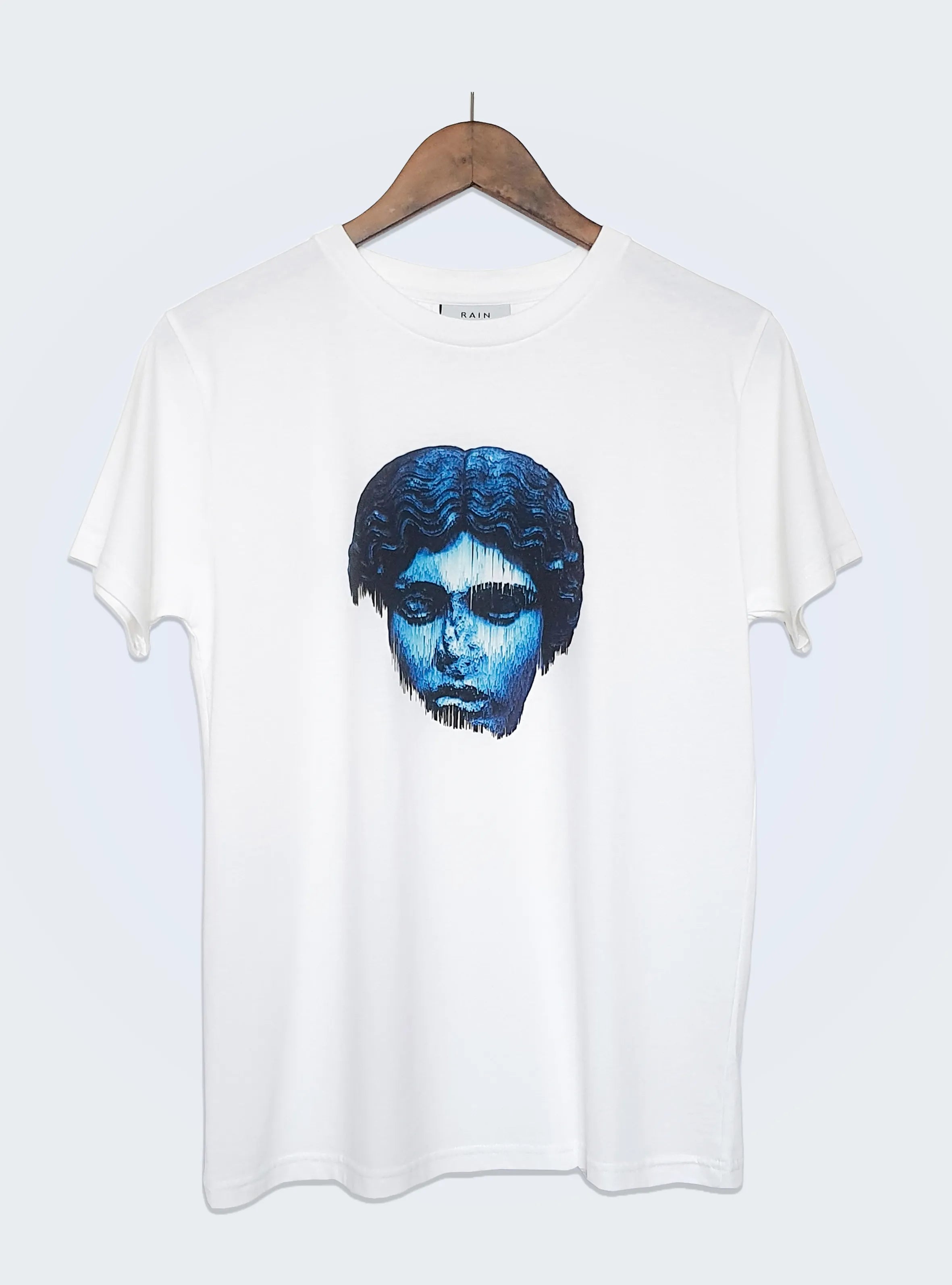 HEAD NO SHOULDERS BLUE – FRONT PRINT – WHITE T-SHIRT