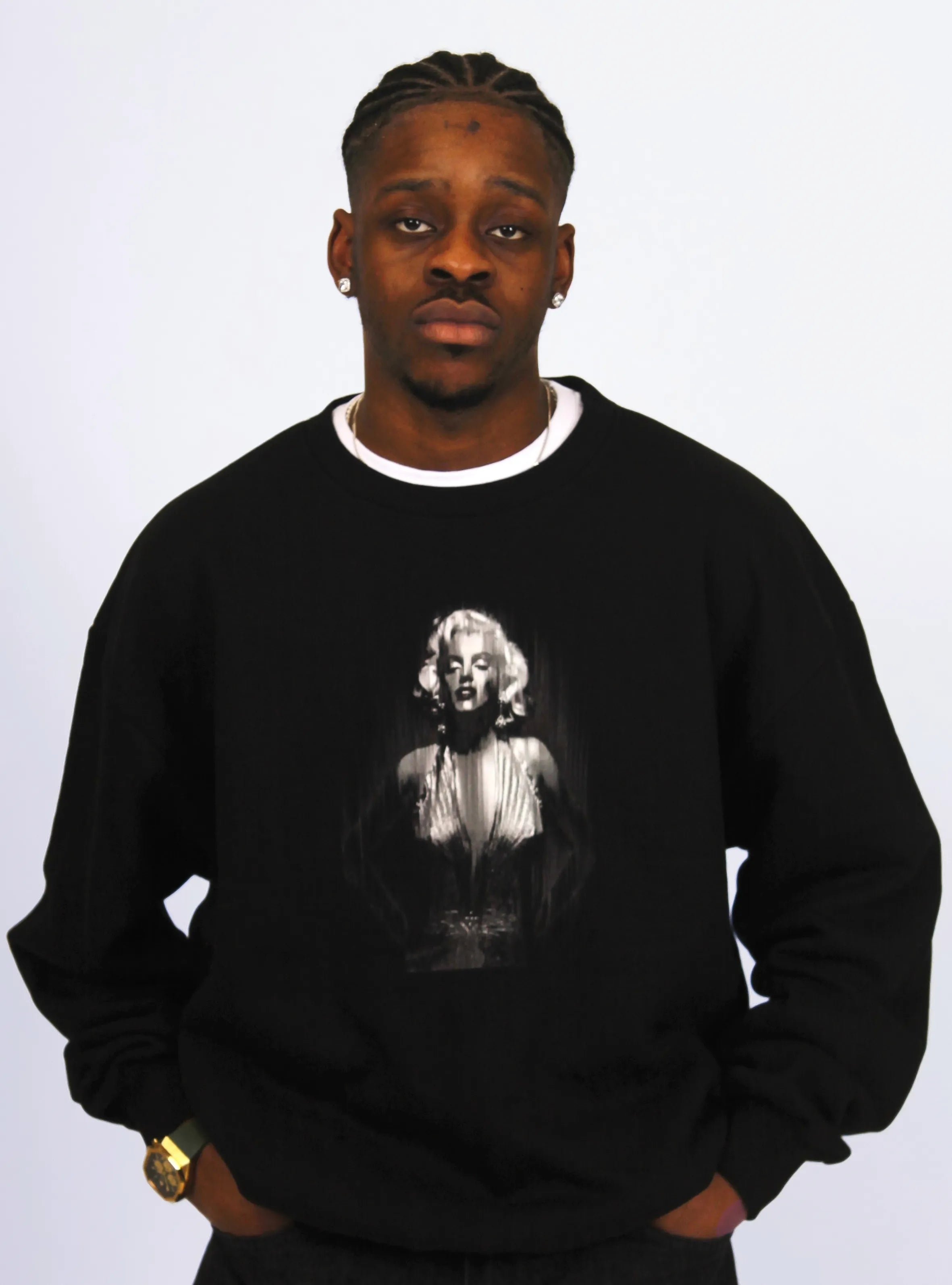ICON ONE – FRONT PRINT – BLACK JUMPER