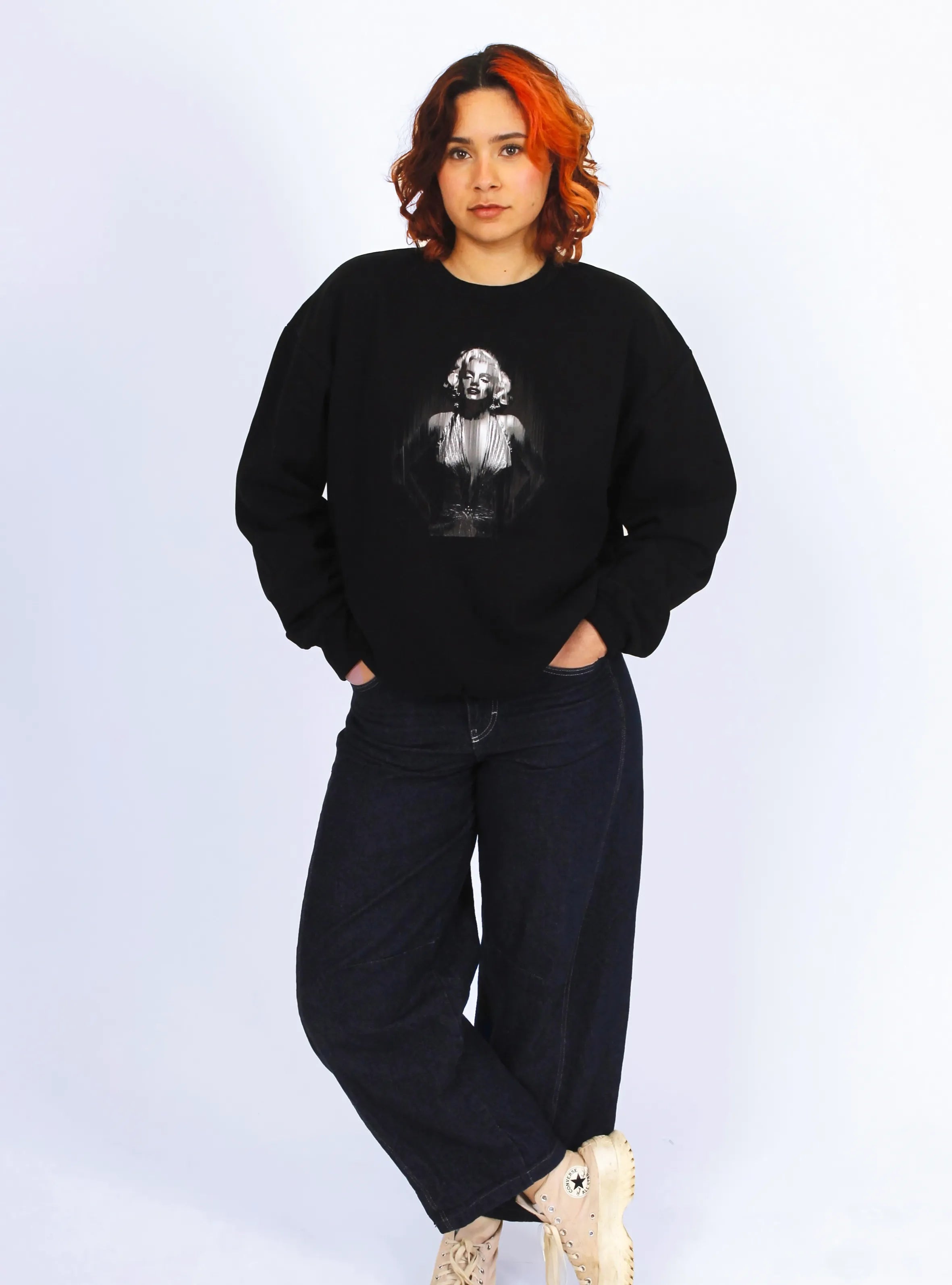 ICON ONE – FRONT PRINT – BLACK JUMPER