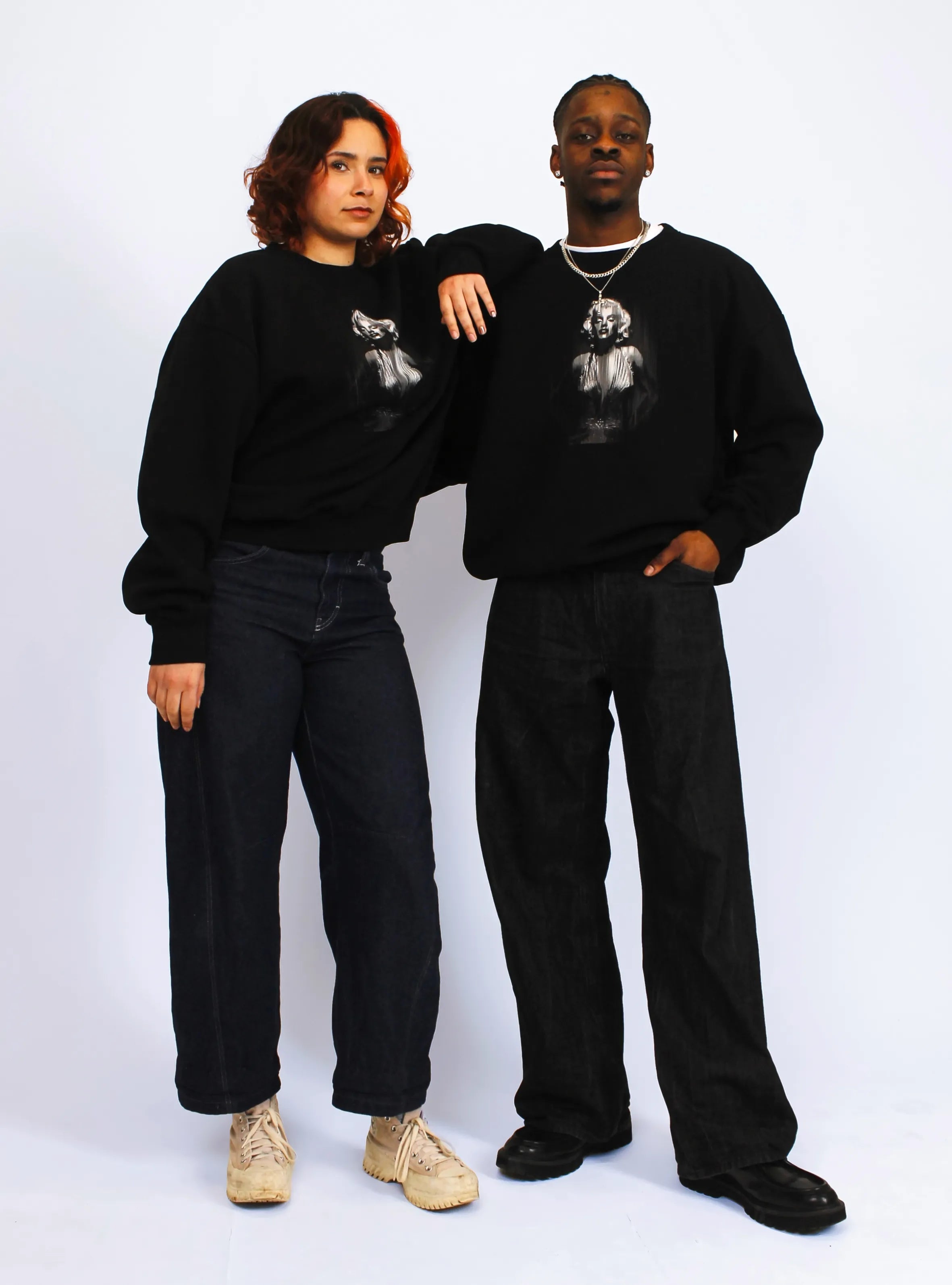 ICON ONE – FRONT PRINT – BLACK JUMPER