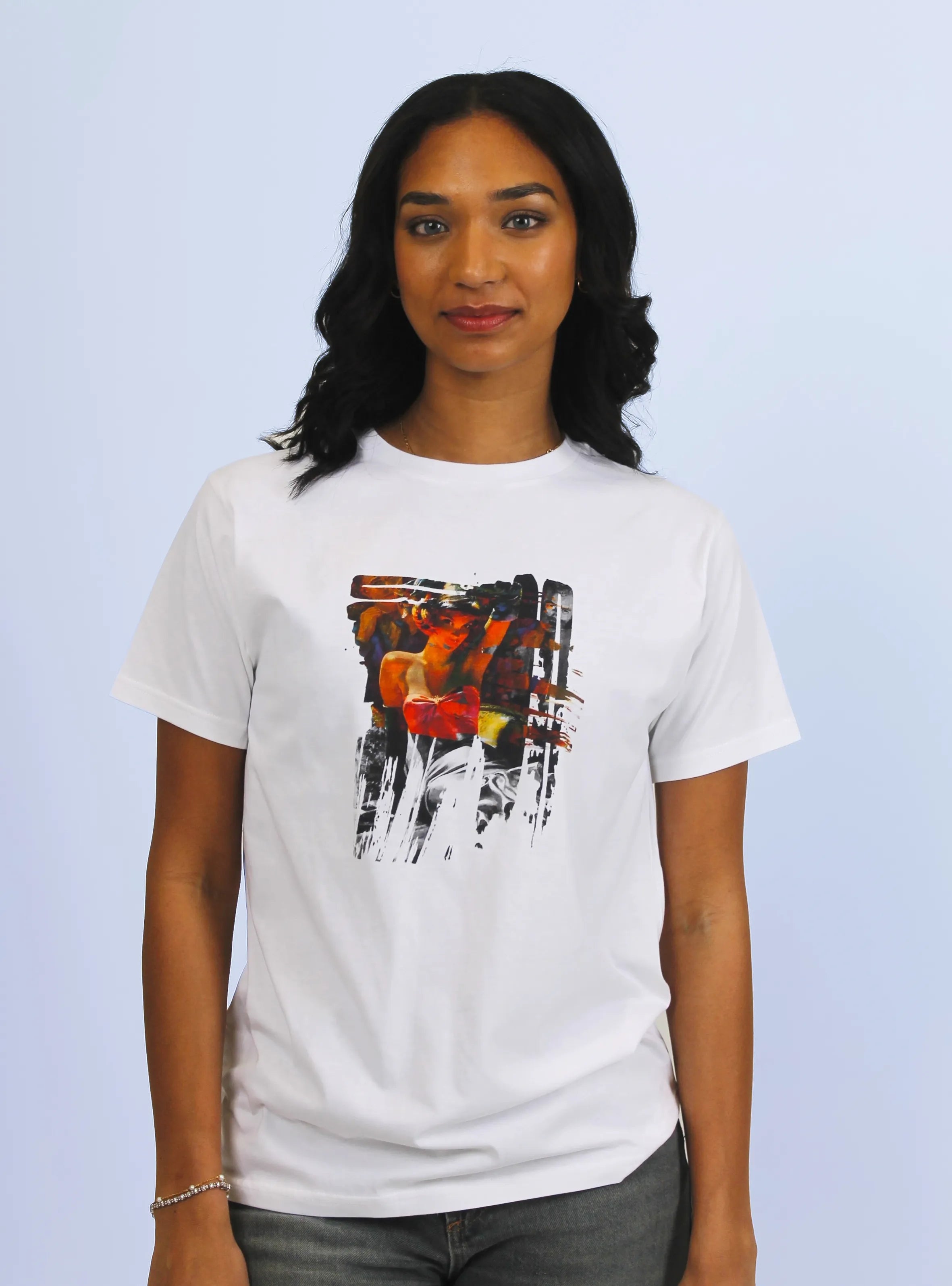 POP STROKE ONE – FRONT PRINT – WHITE T-SHIRT