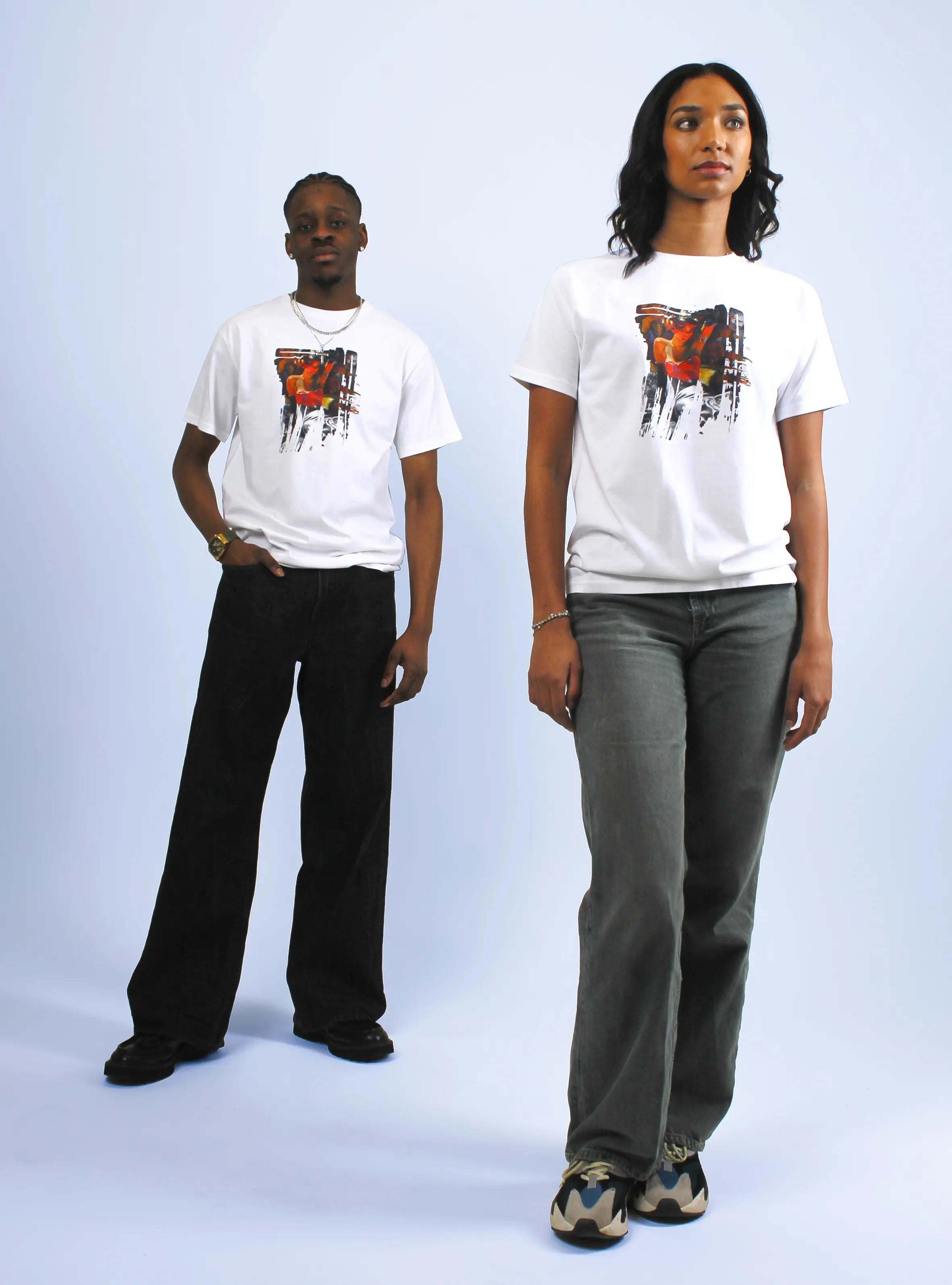 POP STROKE ONE – FRONT PRINT – WHITE T-SHIRT