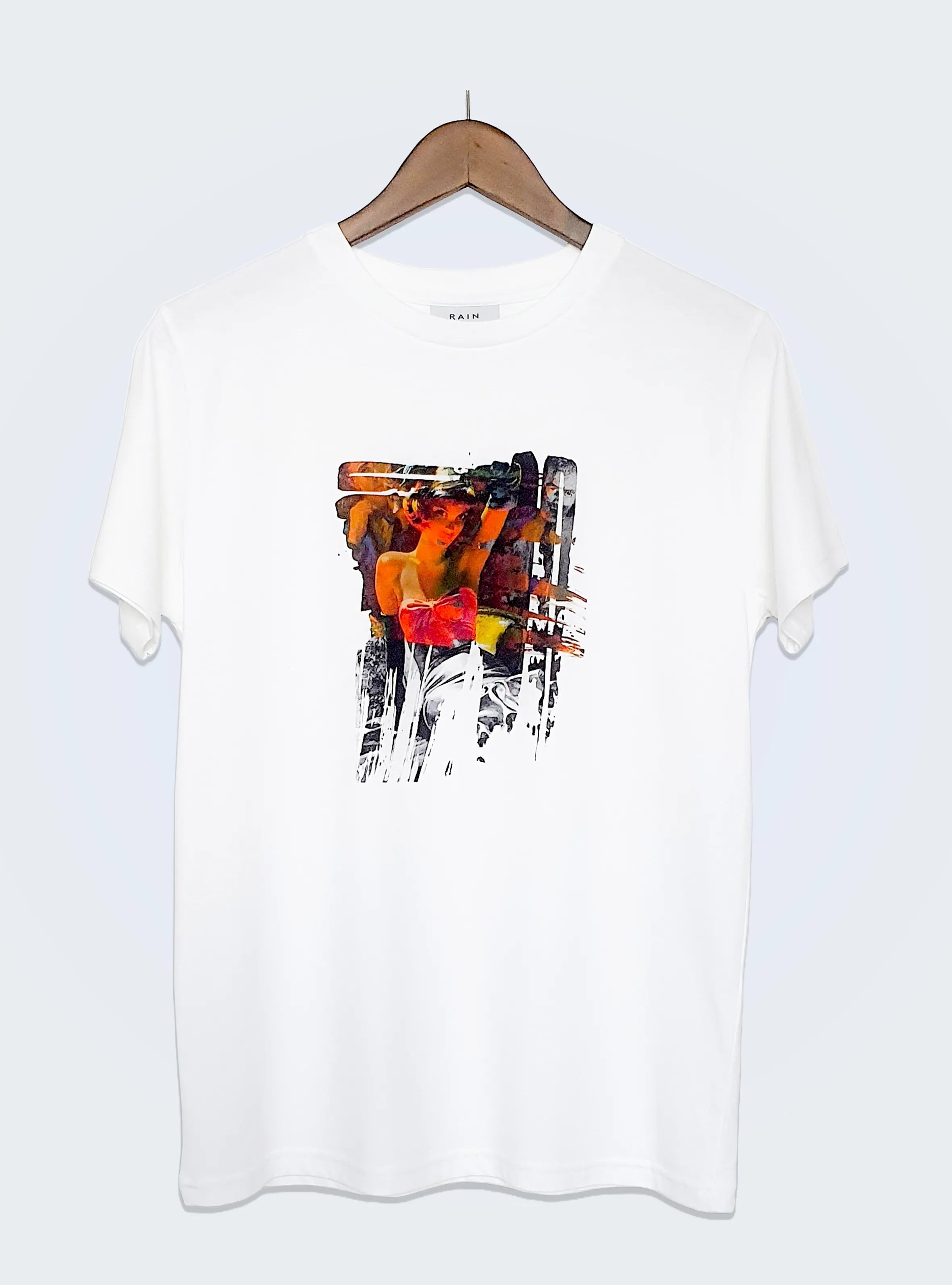 POP STROKE ONE – FRONT PRINT – WHITE T-SHIRT