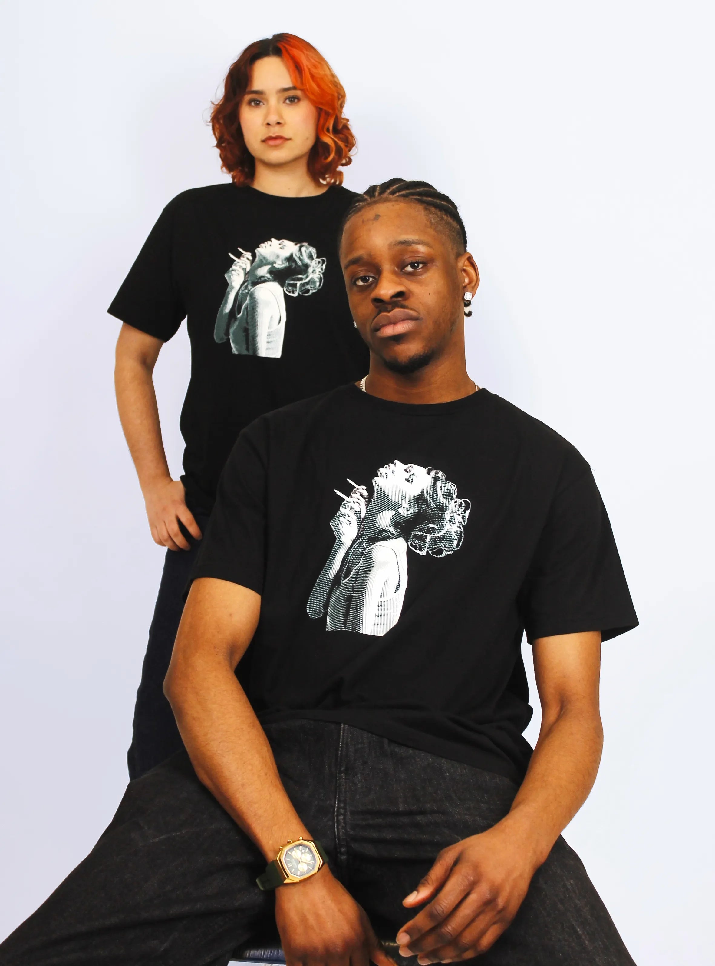 PUFF PUFF CLASS – FRONT PRINT – BLACK T-SHIRT