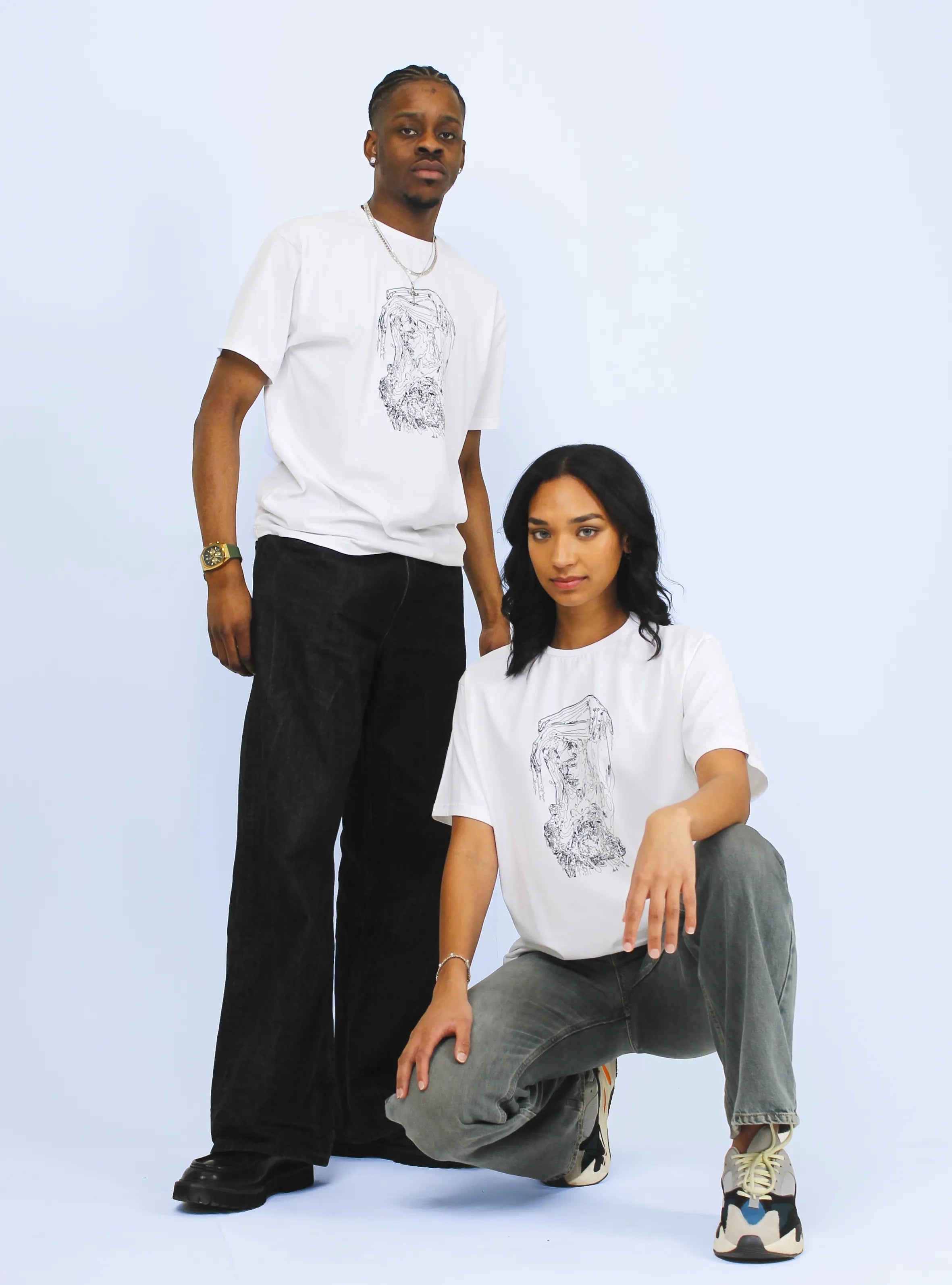 RAIN SHOWER – FRONT PRINT – WHITE T-SHIRT