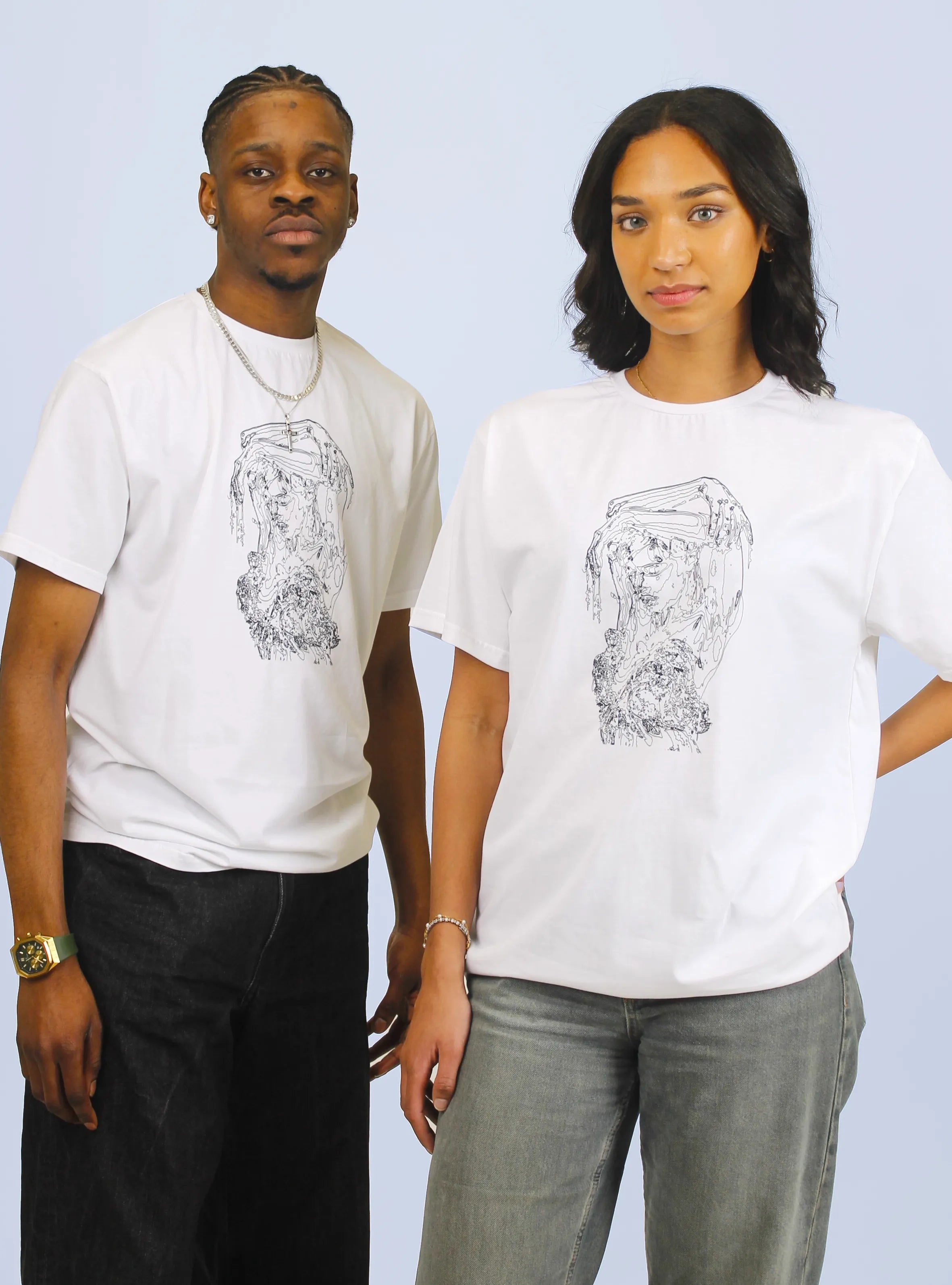 RAIN SHOWER – FRONT PRINT – WHITE T-SHIRT
