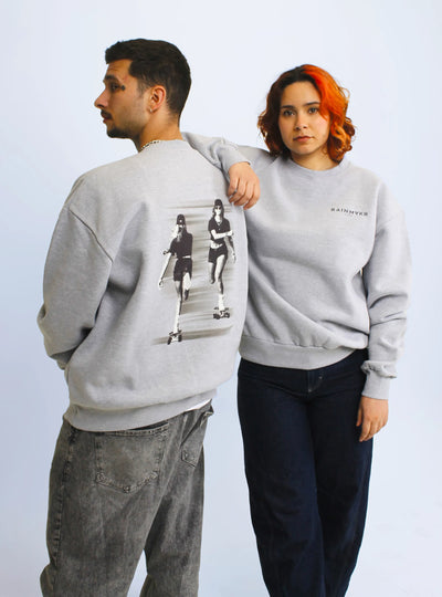 SKATER LIFE – BACK PRINT – GREY JUMPER