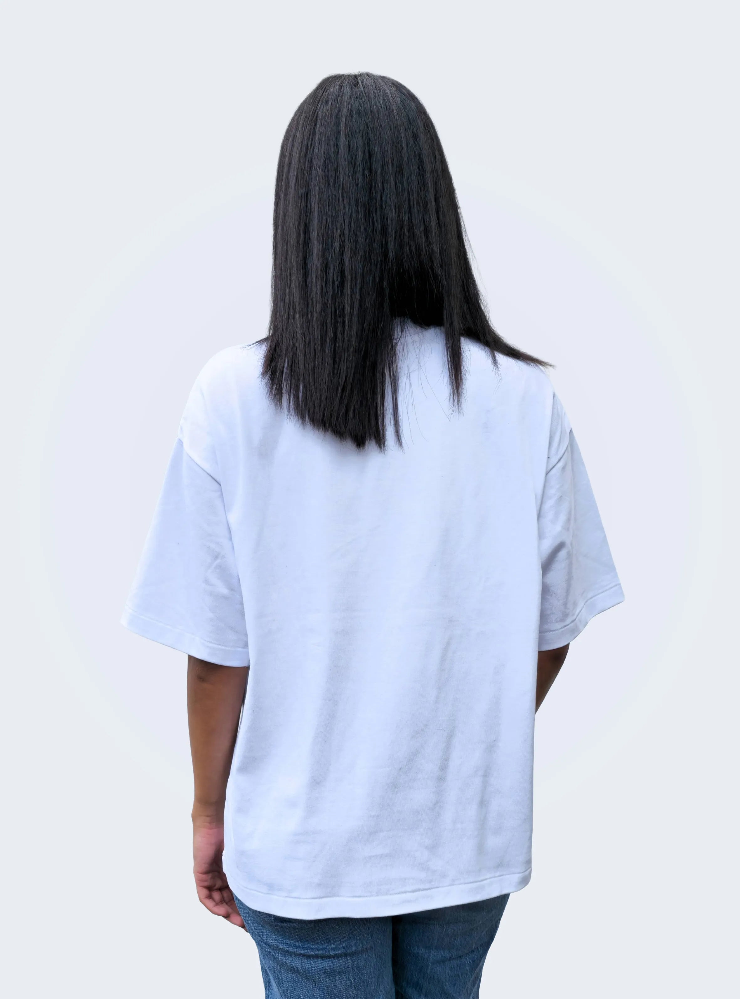 X-RAY LIPS – FRONT PRINT – WHITE OVERSIZED T-SHIRT