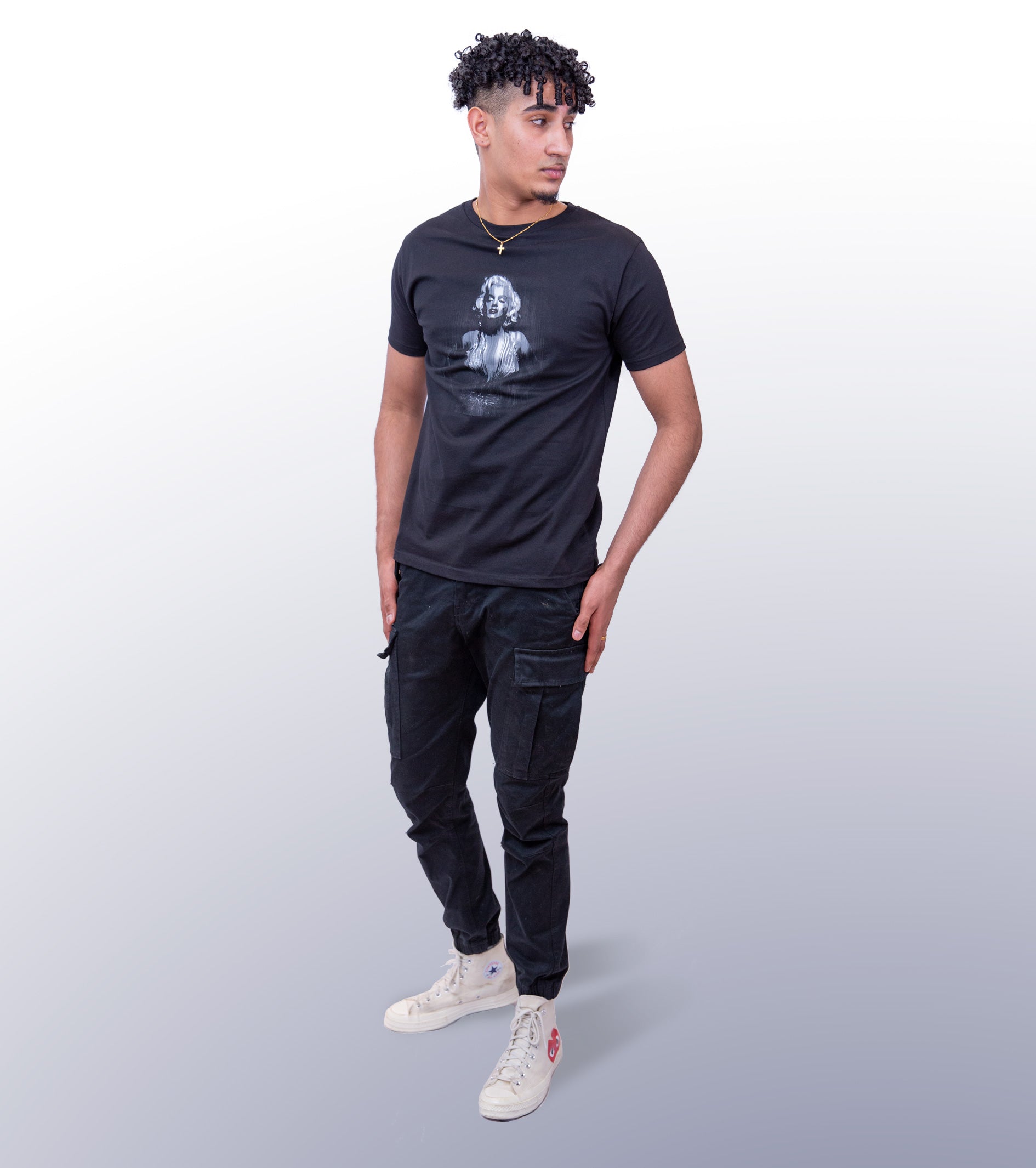 ICON ONE – FRONT PRINT – BLACK T-SHIRT