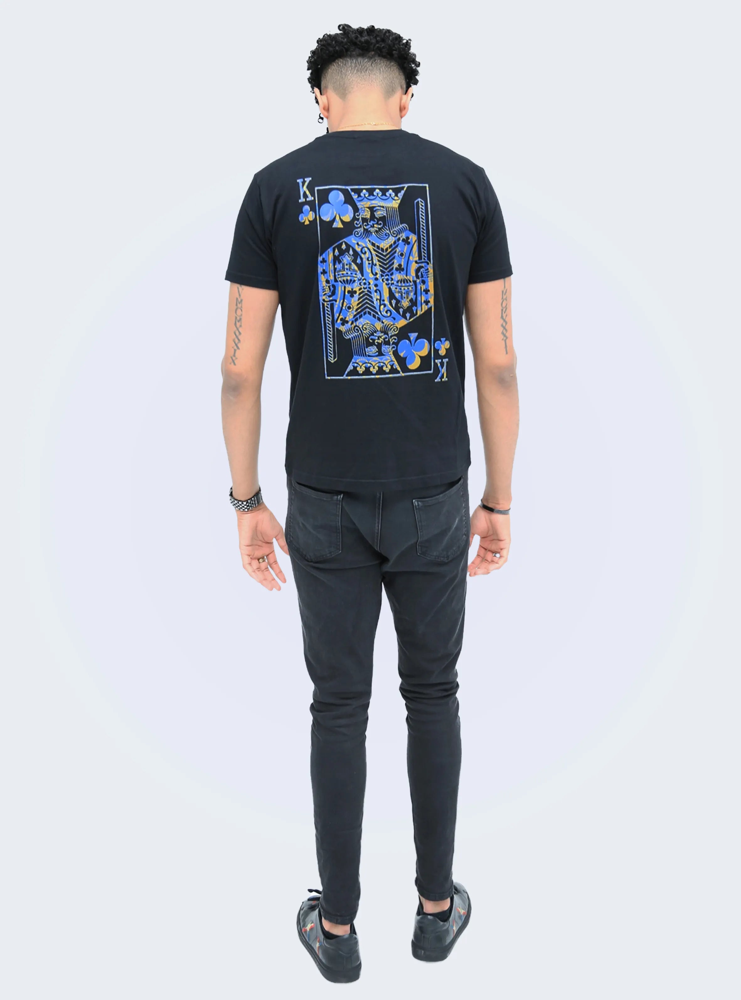 KING OF CLUBS – BACK PRINT – BLACK T-SHIRT
