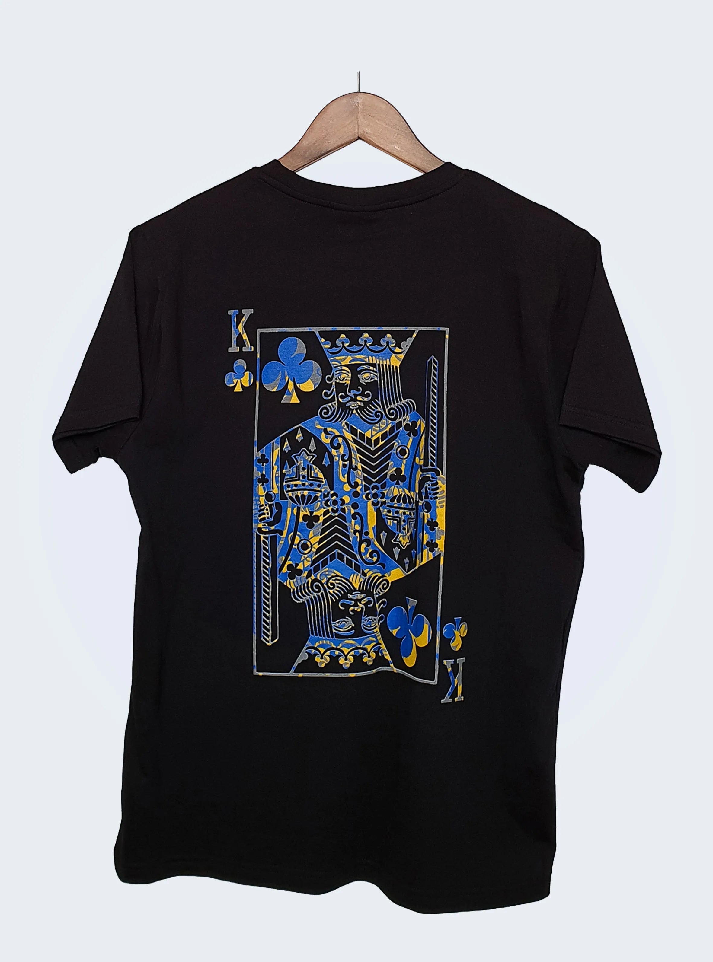 KING OF CLUBS – BACK PRINT – BLACK T-SHIRT