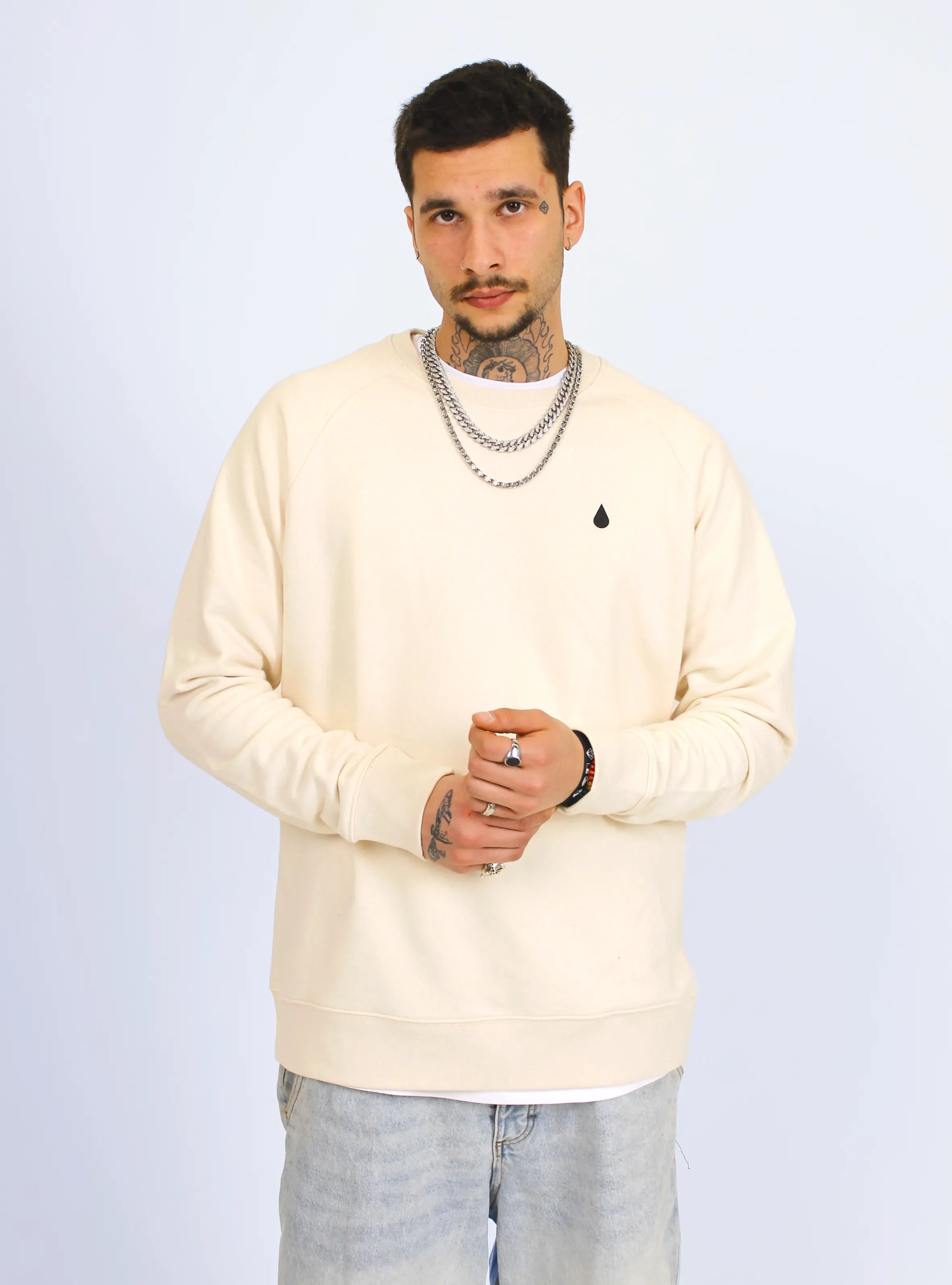 RAINMAKR LDN – BACK PRINT – NATURAL RAW JUMPER