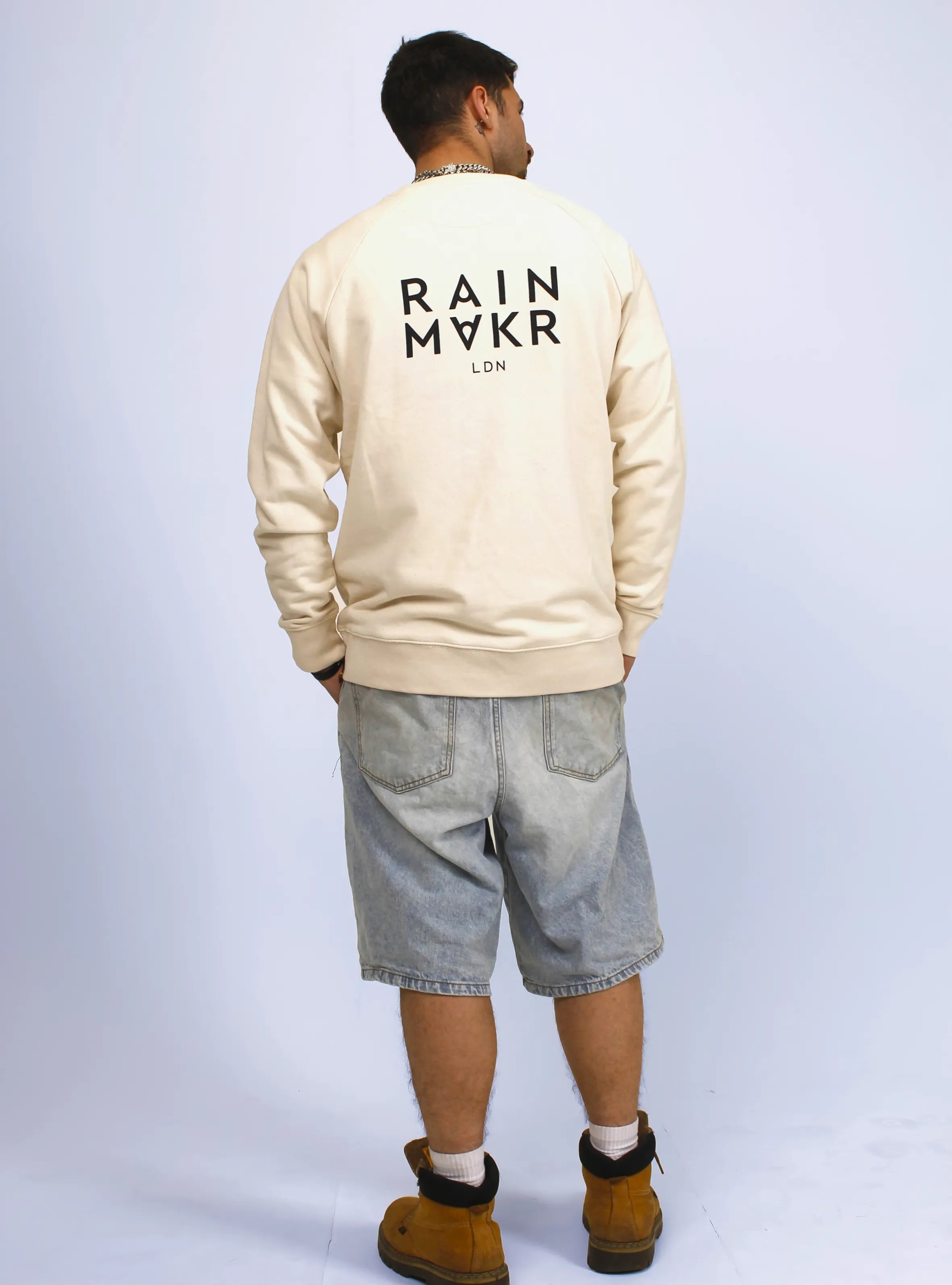 RAINMAKR LDN – BACK PRINT – NATURAL RAW JUMPER