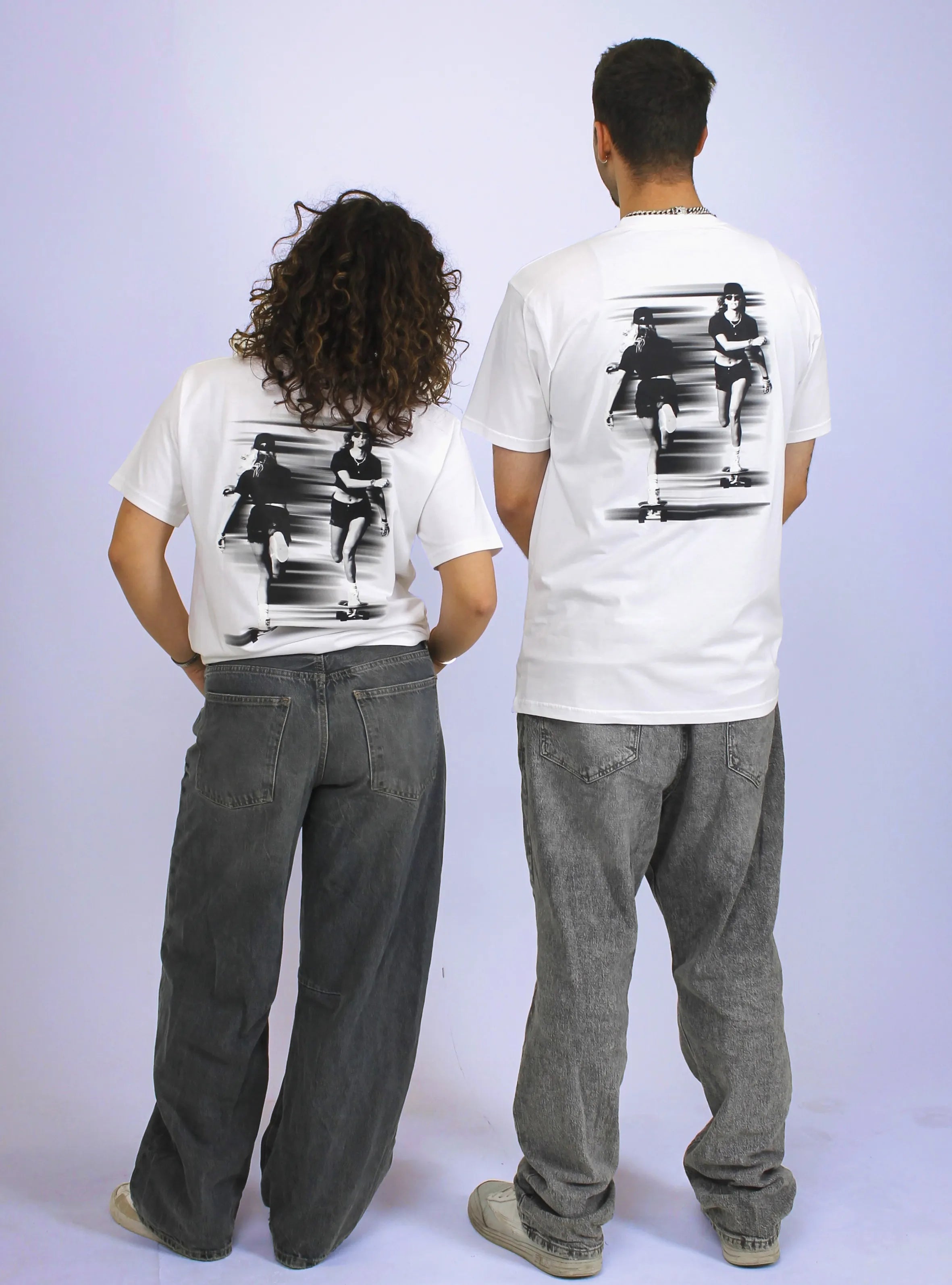 SKATER LIFE – BACK PRINT – WHITE T-SHIRT