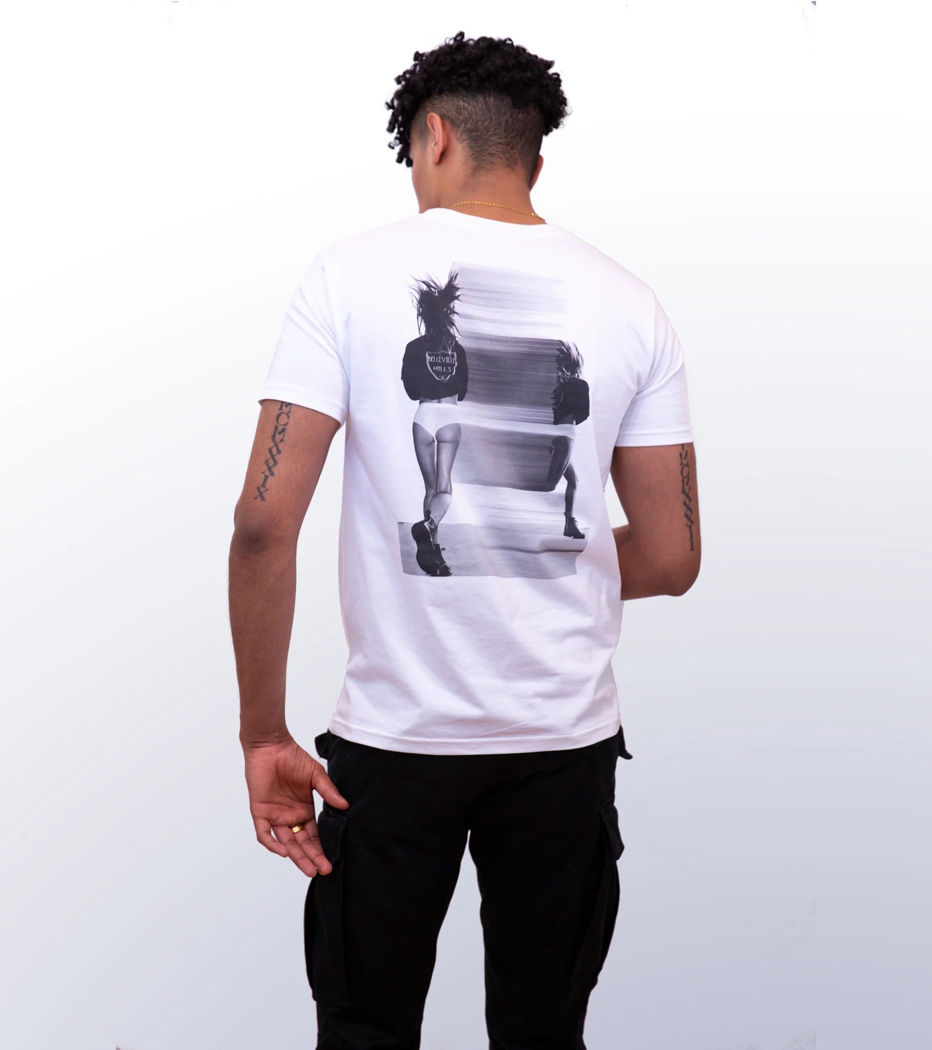 BEVERLY THRILLS – BACK PRINT – WHITE T-SHIRT