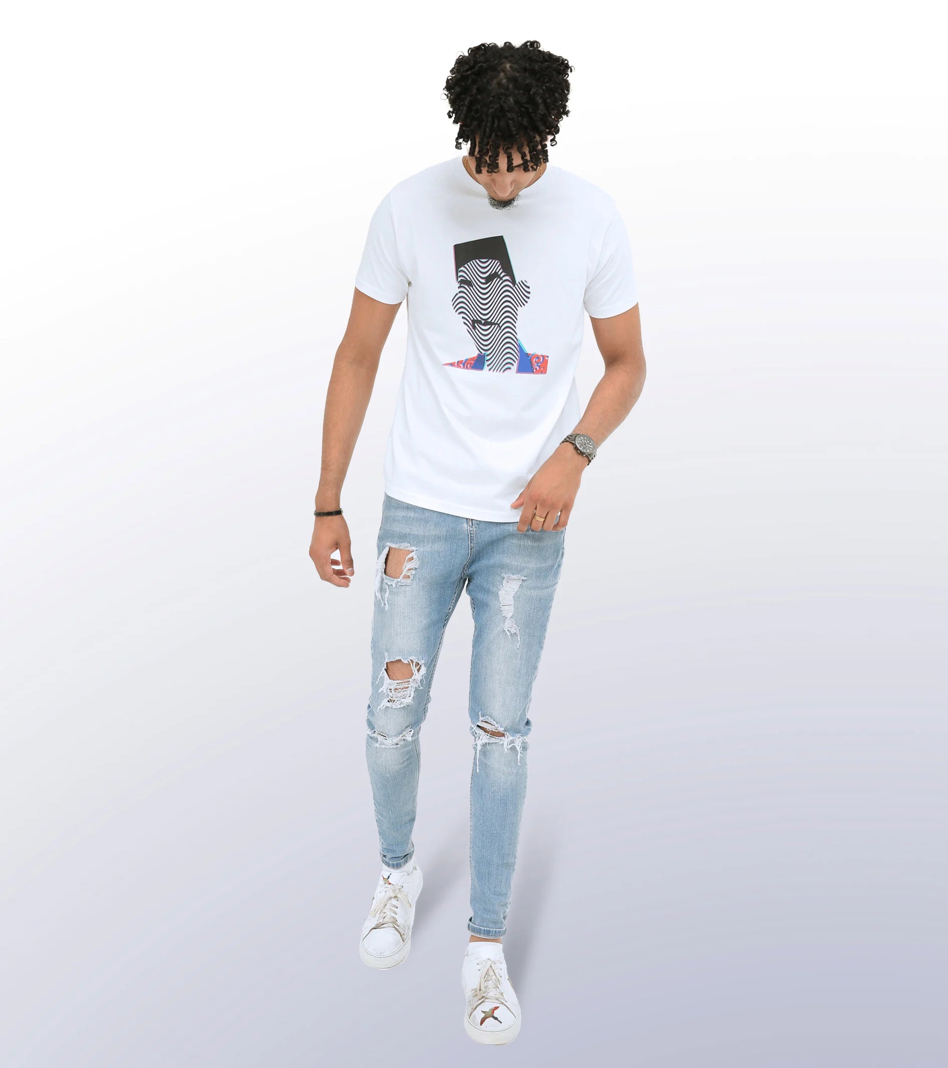 FRESH T – FRONT PRINT – WHITE T-SHIRT