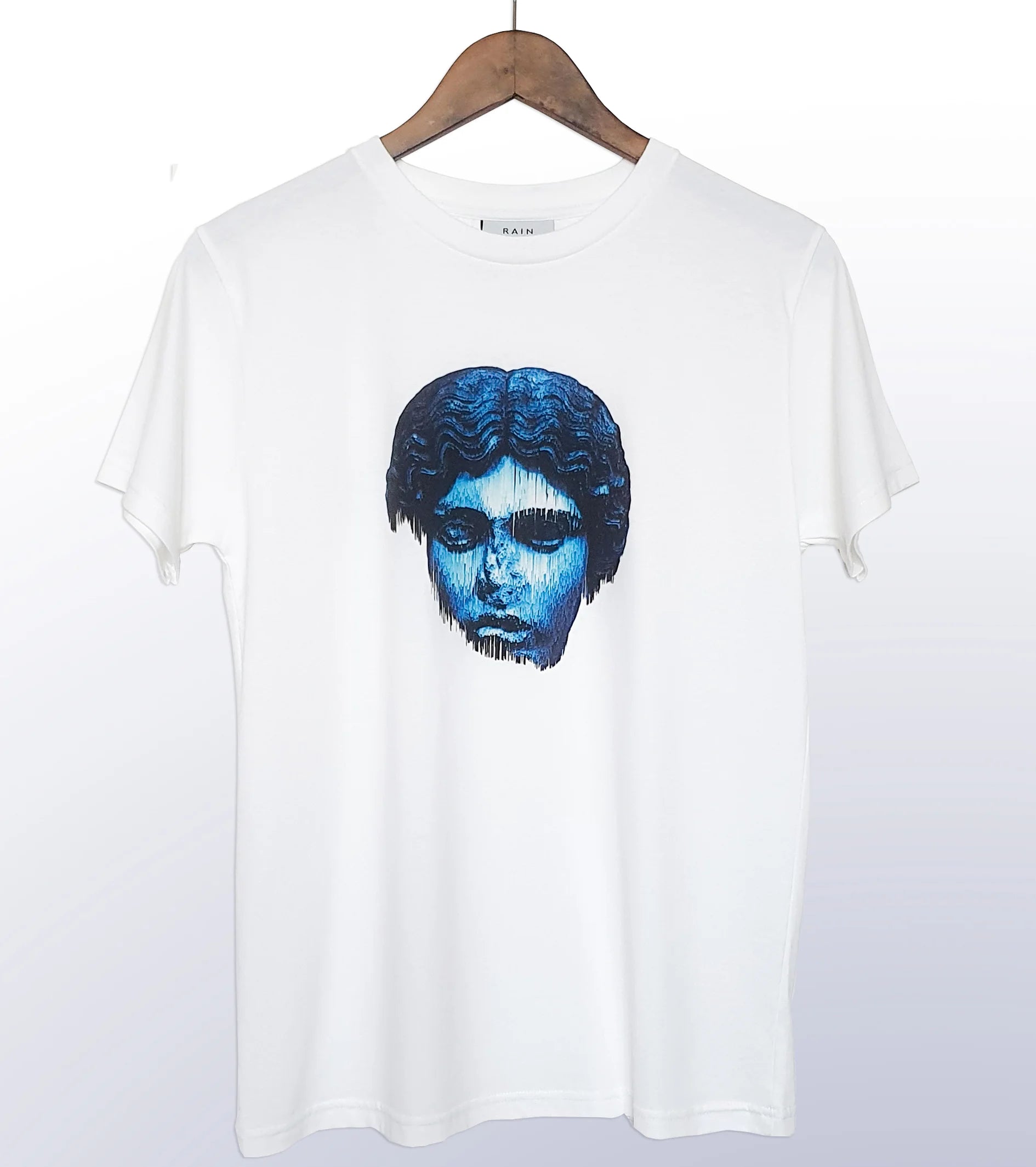 HEAD NO SHOULDERS BLUE – FRONT PRINT – WHITE T-SHIRT