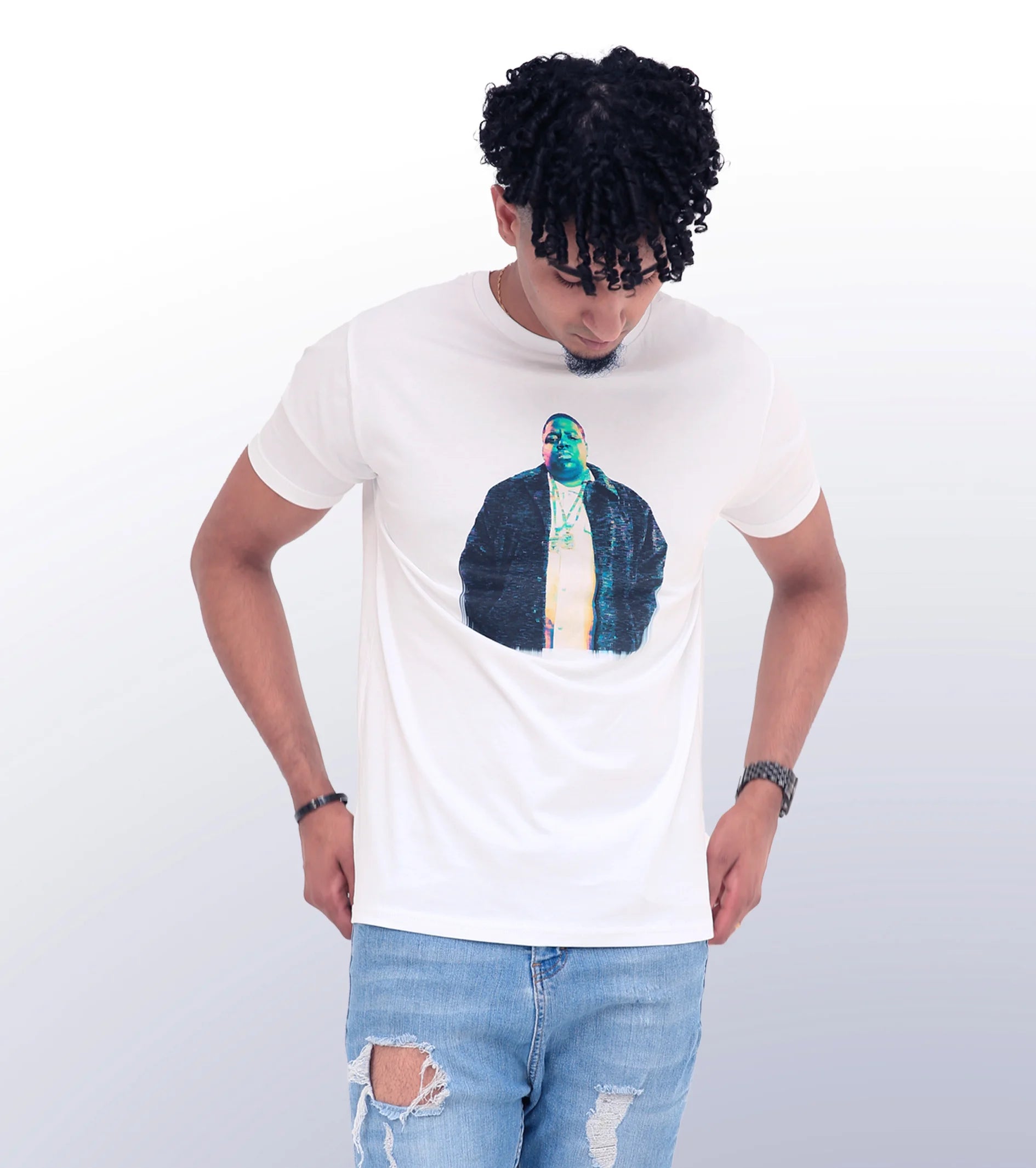 ICON TWO – FRONT PRINT – WHITE T-SHIRT