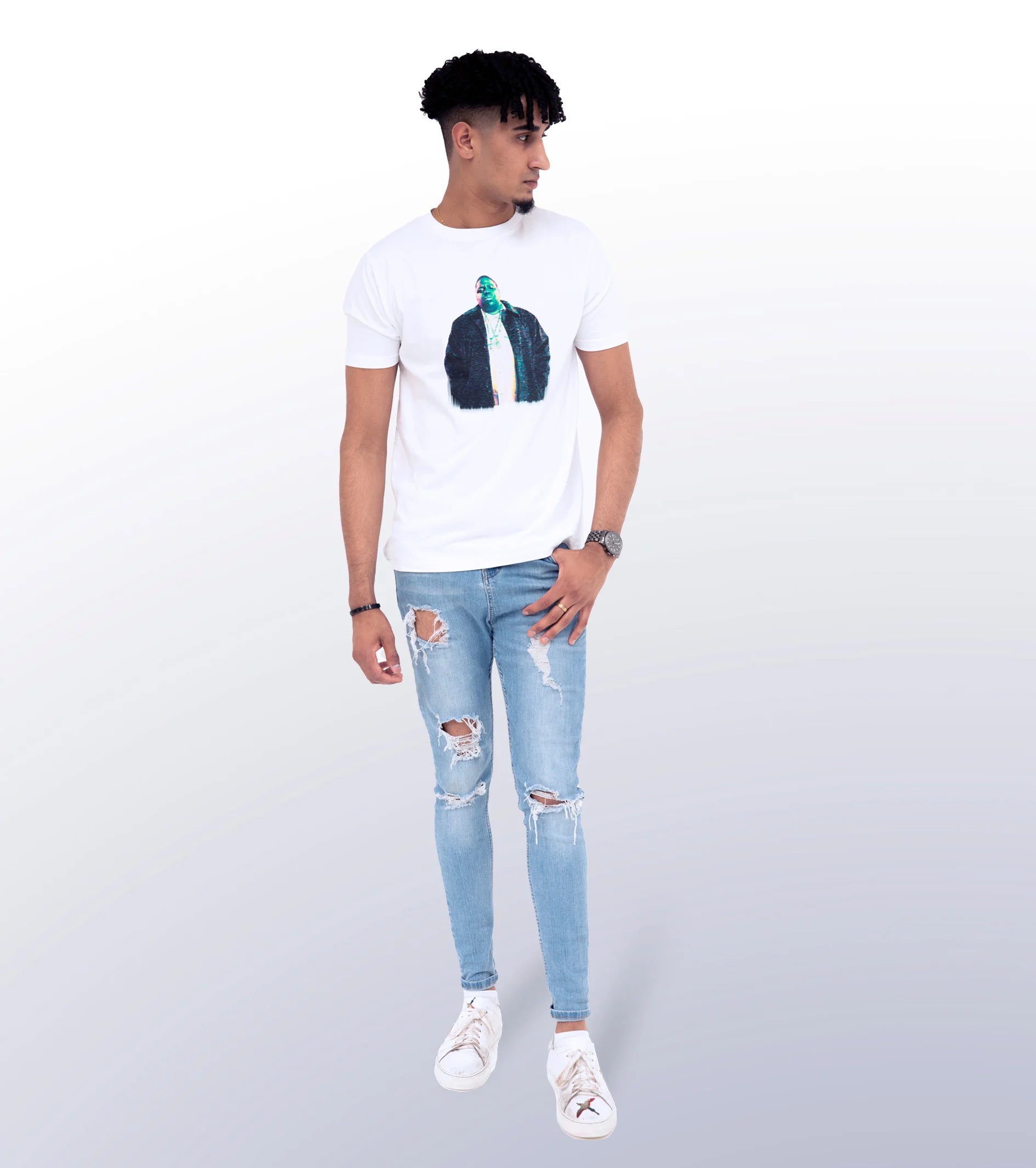 ICON TWO – FRONT PRINT – WHITE T-SHIRT