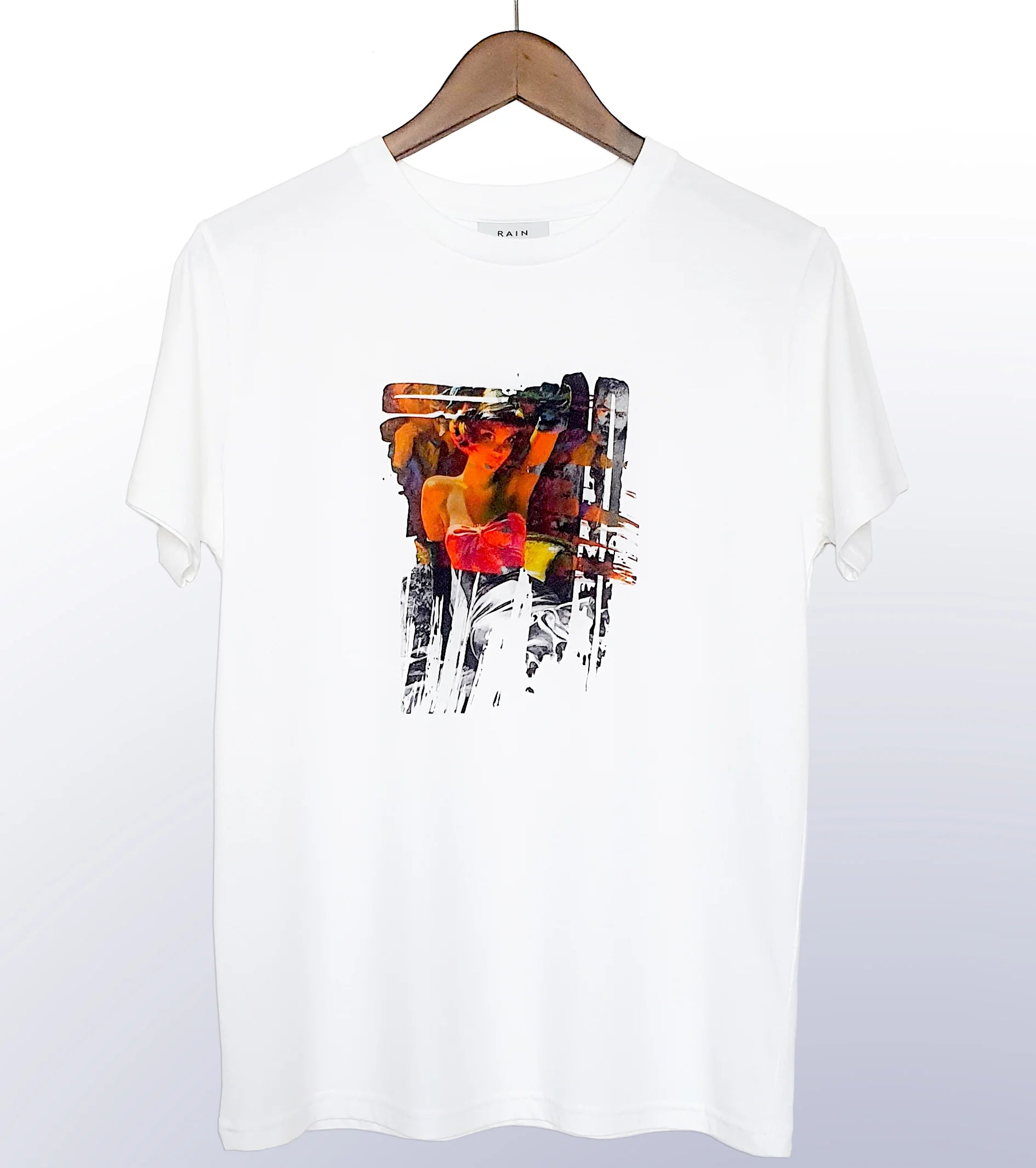 POP STROKE ONE – FRONT PRINT – WHITE T-SHIRT