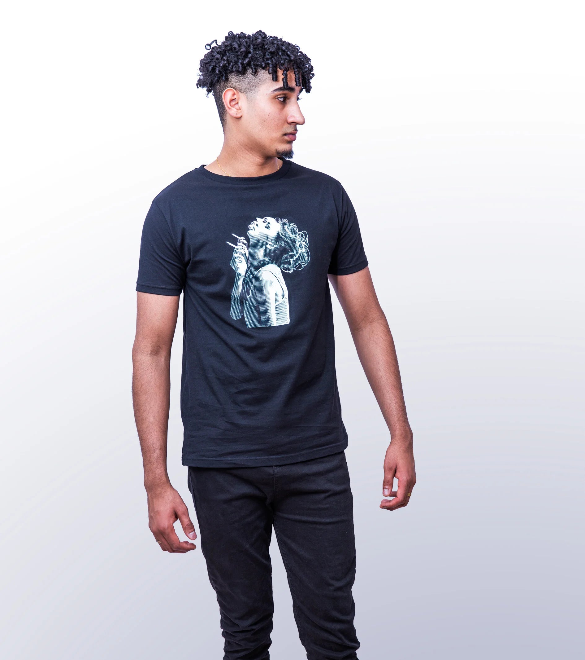 PUFF PUFF CLASS – FRONT PRINT – BLACK T-SHIRT